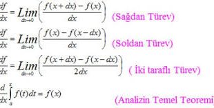 Türev, bir fonksiyonun değişim hızını ve eğimini ölçen temel bir matematiksel araçtır. Hem teorik matematikte hem de günlük yaşamın birçok alanında kullanılır. Değişimi anlamak, kontrol etmek ve optimize etmek için türev kavramı vazgeçilmezdir. Bu yüzden türev, yalnızca bir formül değil, aynı zamanda “değişimin dili”dir.