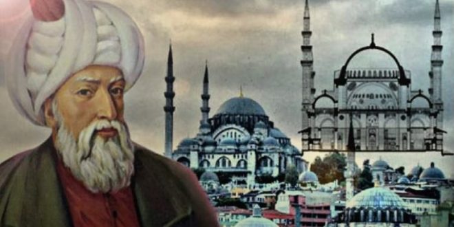 Mimar Sinan, Osmanlı mimarisinin doruk noktasını temsil eden, estetik, fonksiyon ve mühendislikteki ustalığı ile tanınan bir dahidir. Camiler, köprüler, külliyeler ve saraylarla Osmanlı şehirlerini şekillendirmiş, klasik Osmanlı mimarlığını evrensel bir miras hâline getirmiştir.